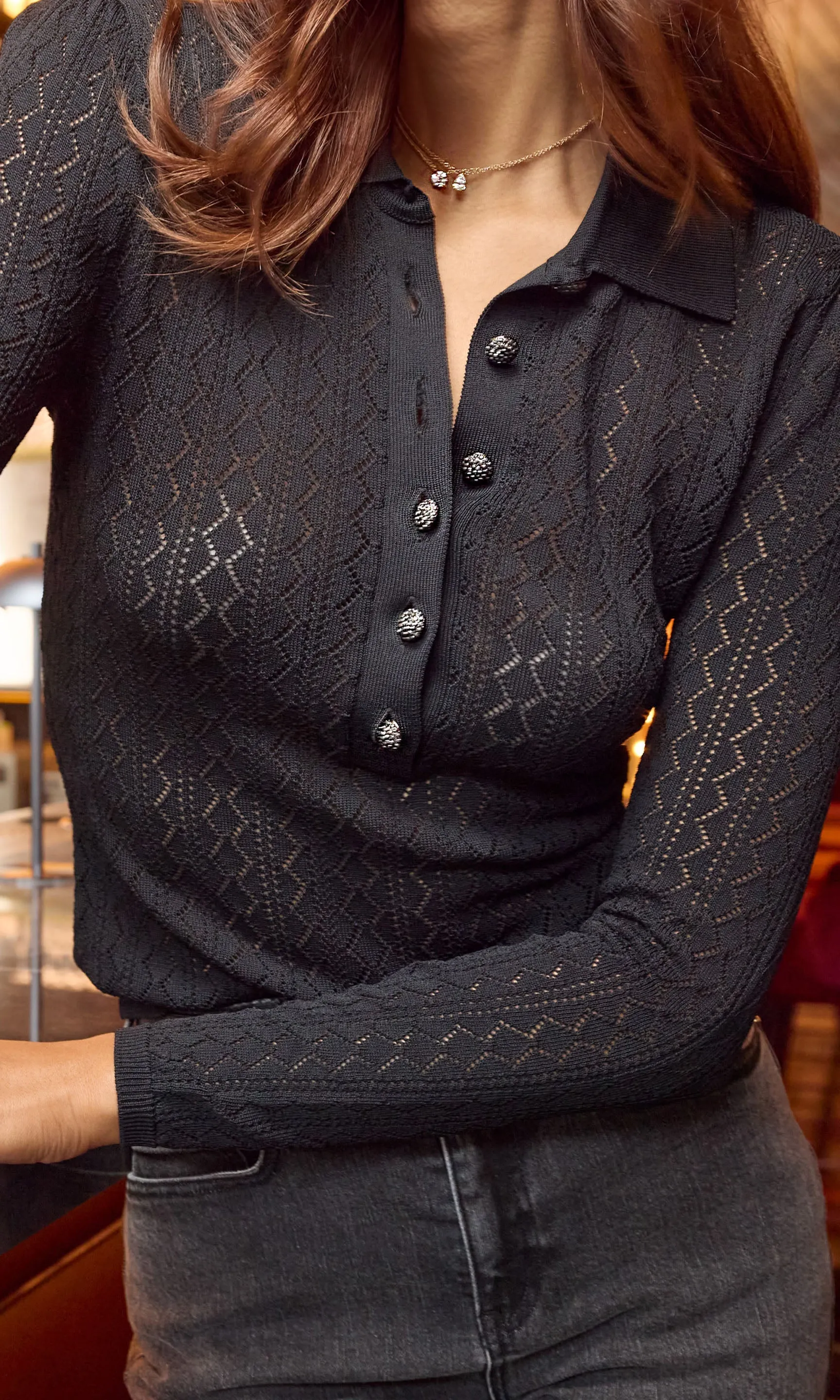 Angelica Pointelle Sweater
