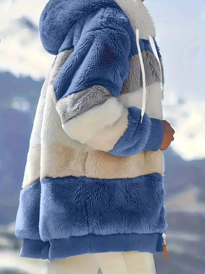Blue and Peach Tie-Dye Fleece
