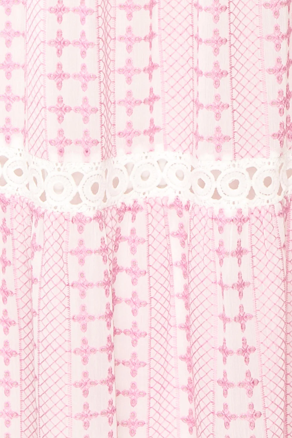 Brogae | Ruffled Openwork Midi Dress