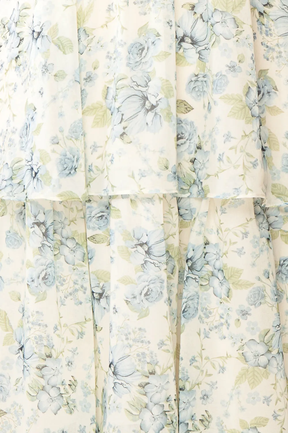 Calania | Tiered Floral Midi Dress w/ Ruffles