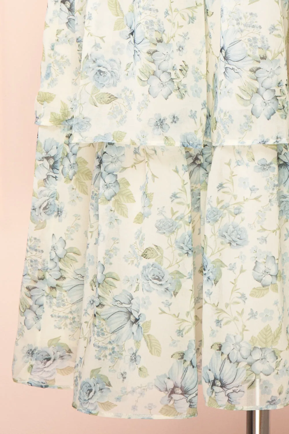 Calania | Tiered Floral Midi Dress w/ Ruffles