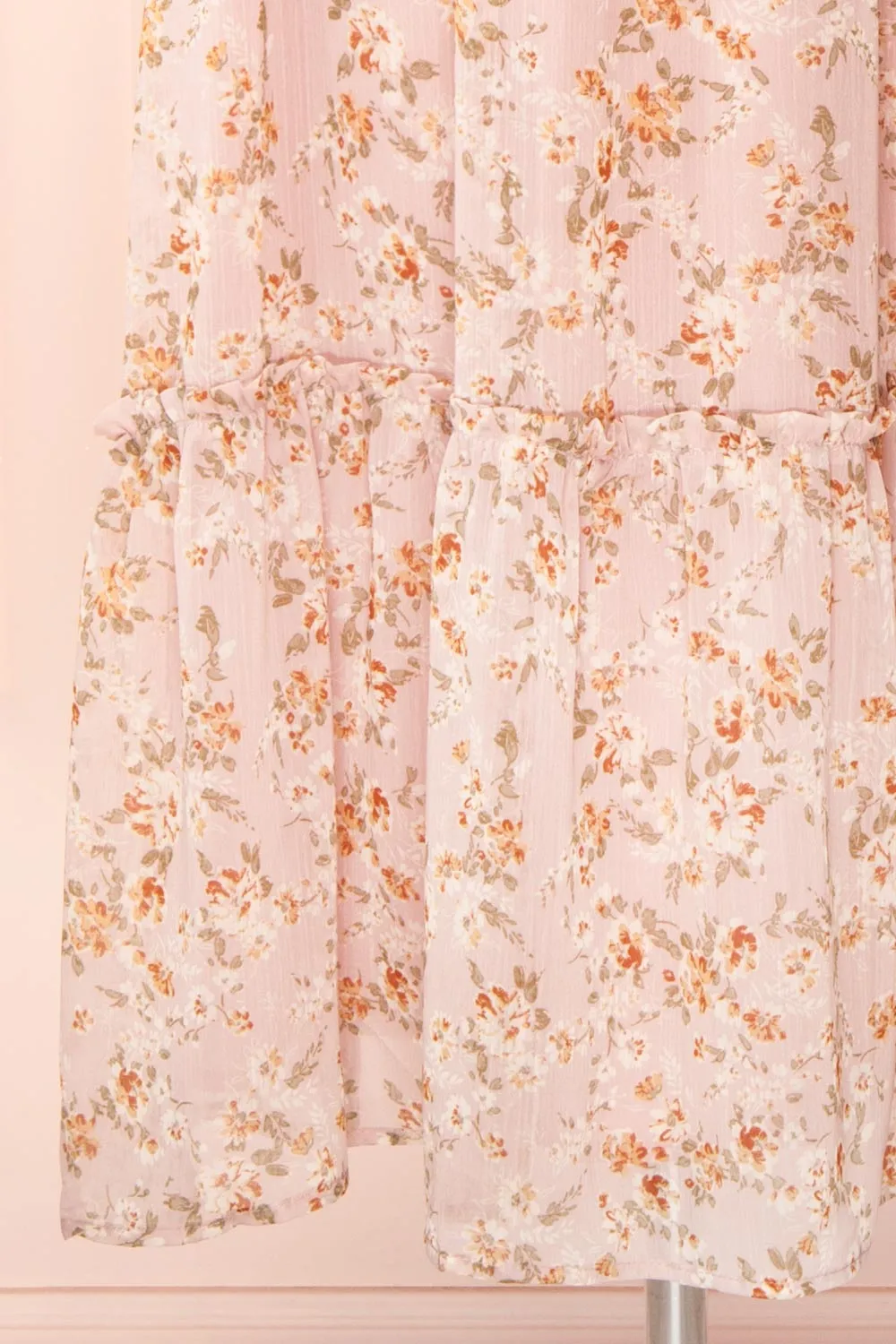 Campanna | Floral Midi Dress w/ Ruffles