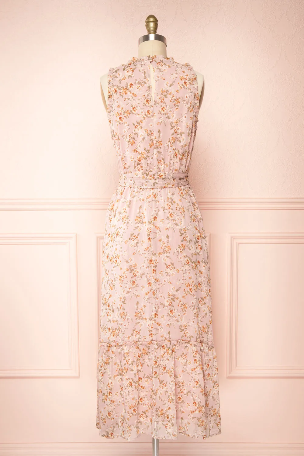 Campanna | Floral Midi Dress w/ Ruffles