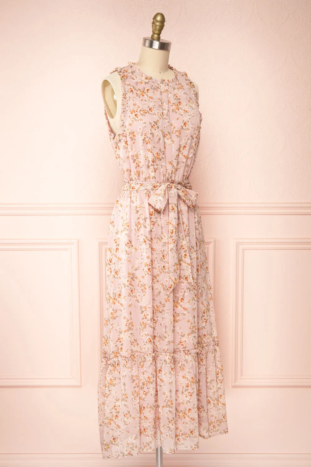 Campanna | Floral Midi Dress w/ Ruffles