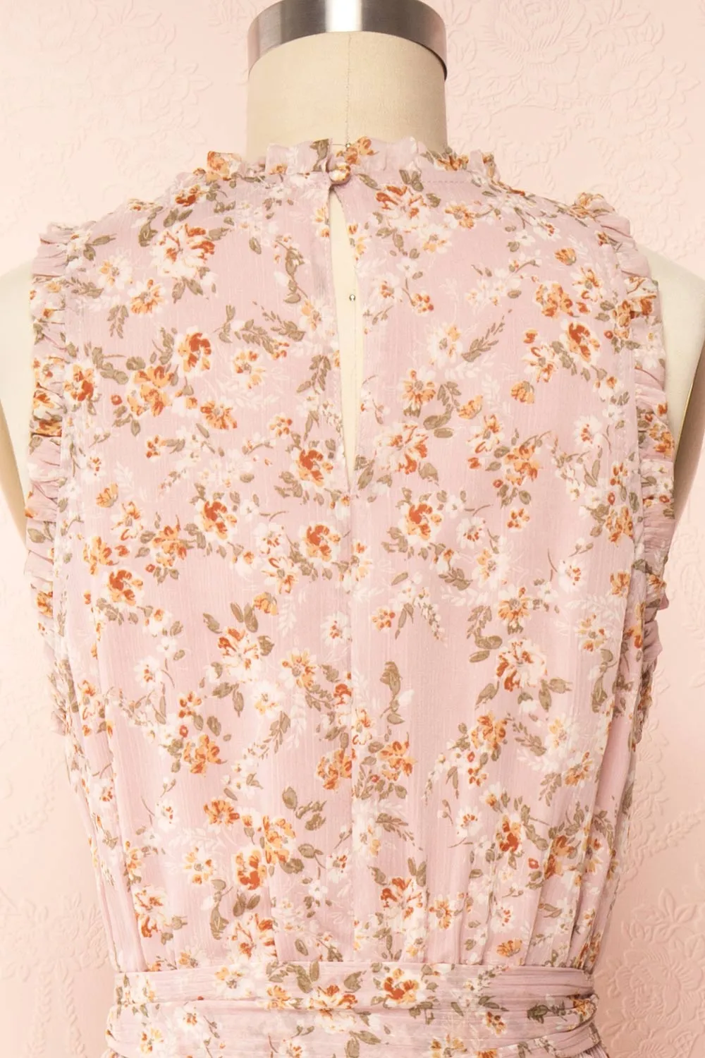Campanna | Floral Midi Dress w/ Ruffles