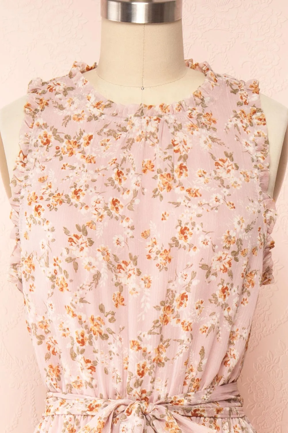 Campanna | Floral Midi Dress w/ Ruffles