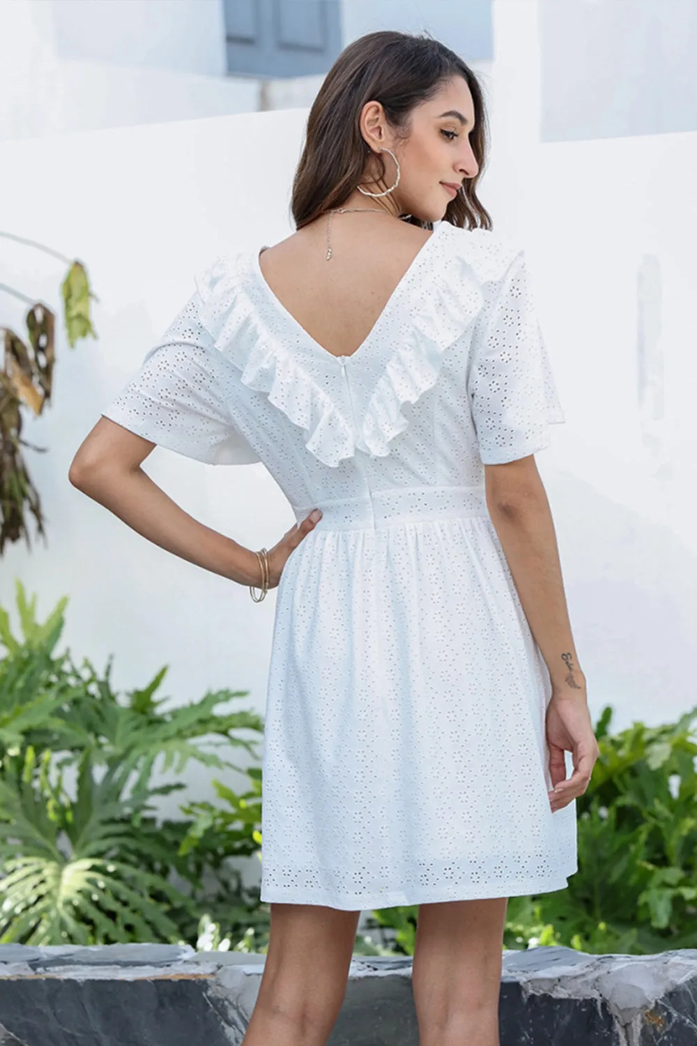 Cross V-neck Dress