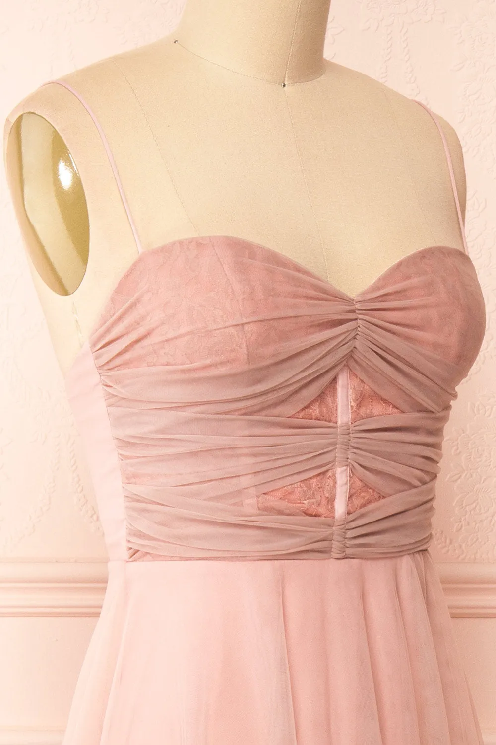 Cyrilla | Midi Pink Tulle Dress