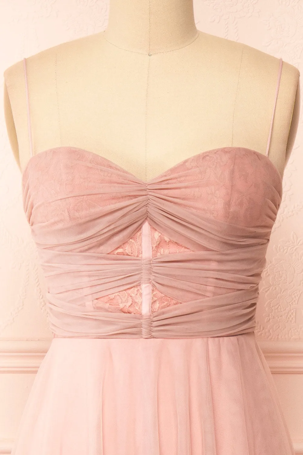 Cyrilla | Midi Pink Tulle Dress