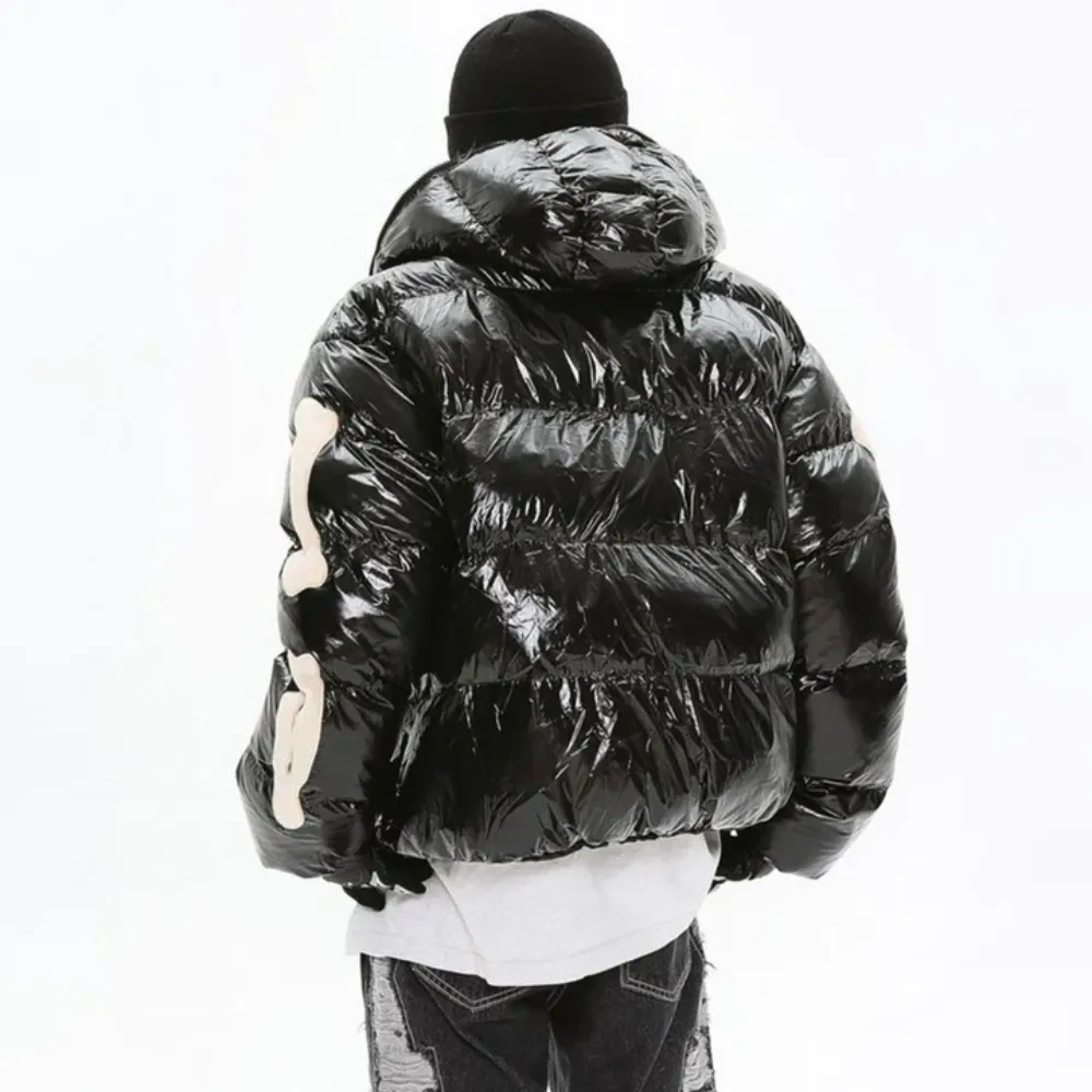 Dark Flocking Embroidery Skeleton Coat
