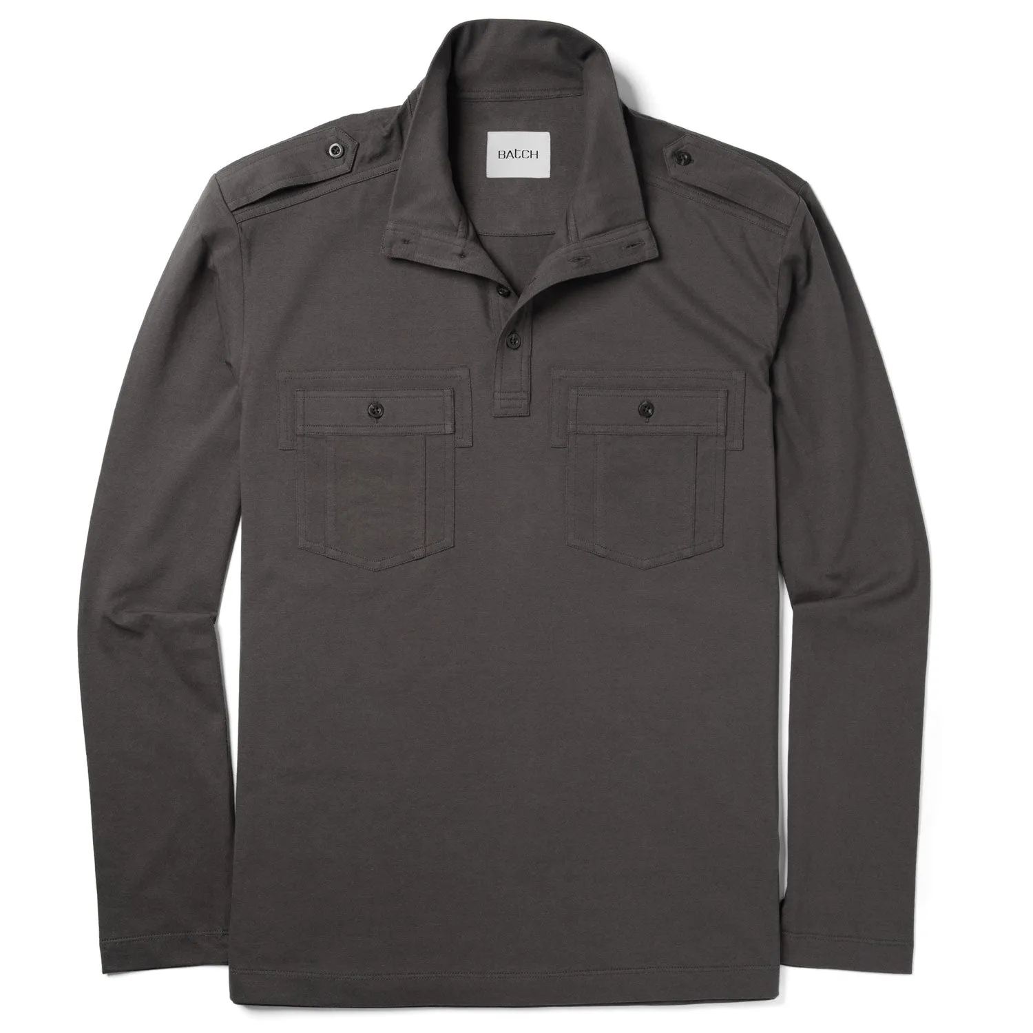 Finisher Pullover Shirt –  Slate Gray Cotton Jersey