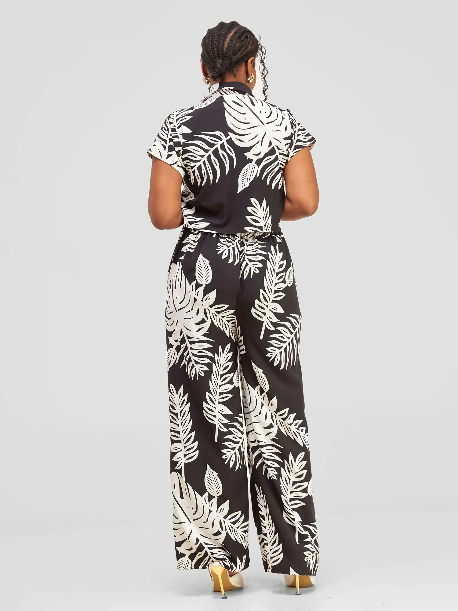 Kimono World Maua Two Piece Set - Black / White Print