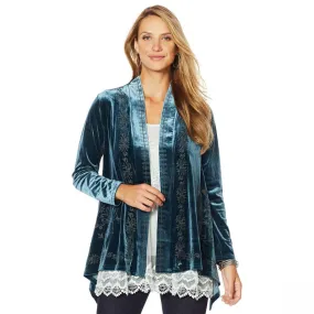 LaBellum by Hillary Scott Women's Embossed Velvet Topper