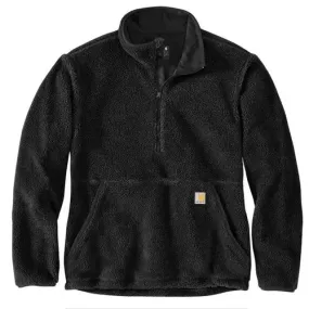 Loose Fit Fleece Pullover - Black