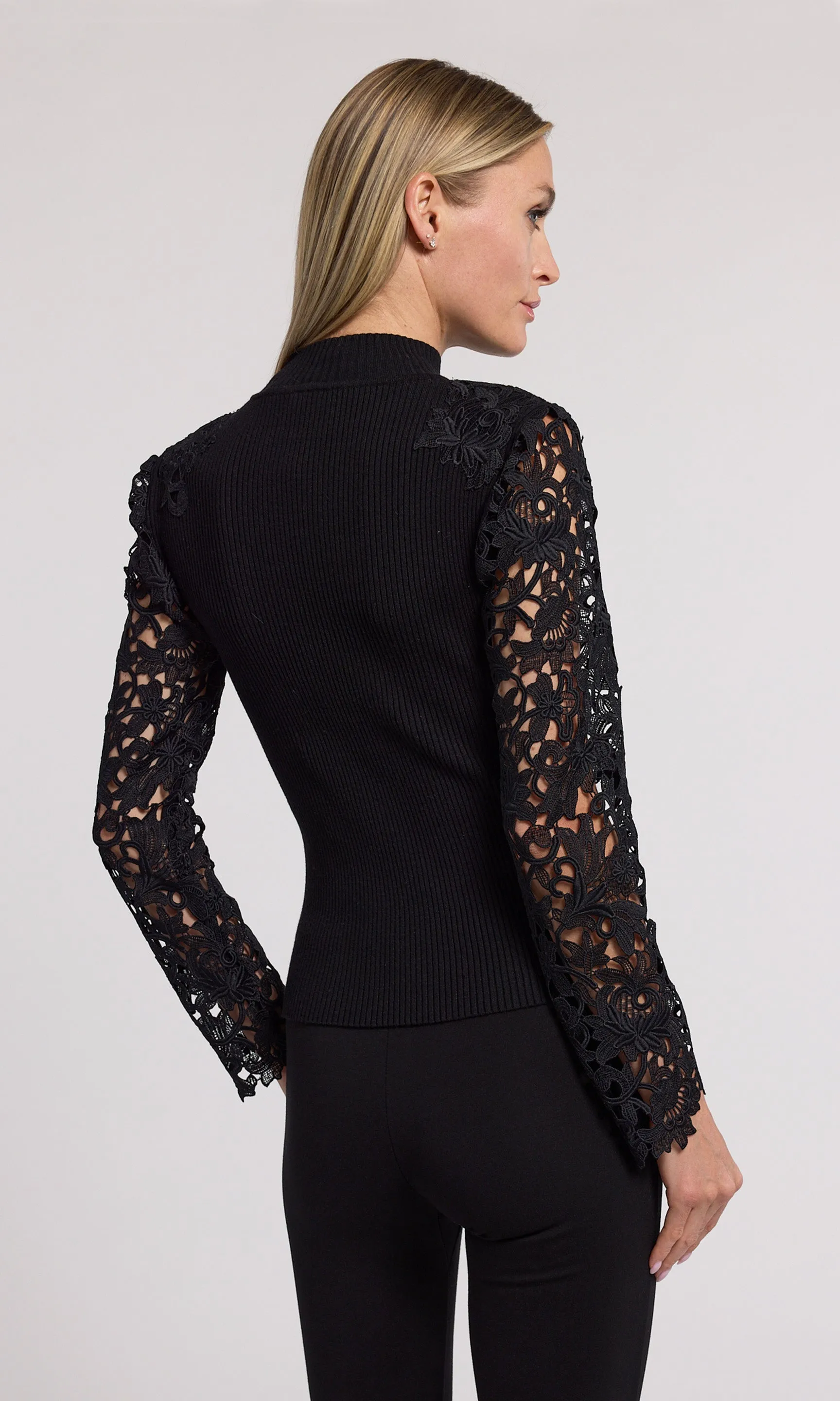 Marcelena Lace Combo Sweater