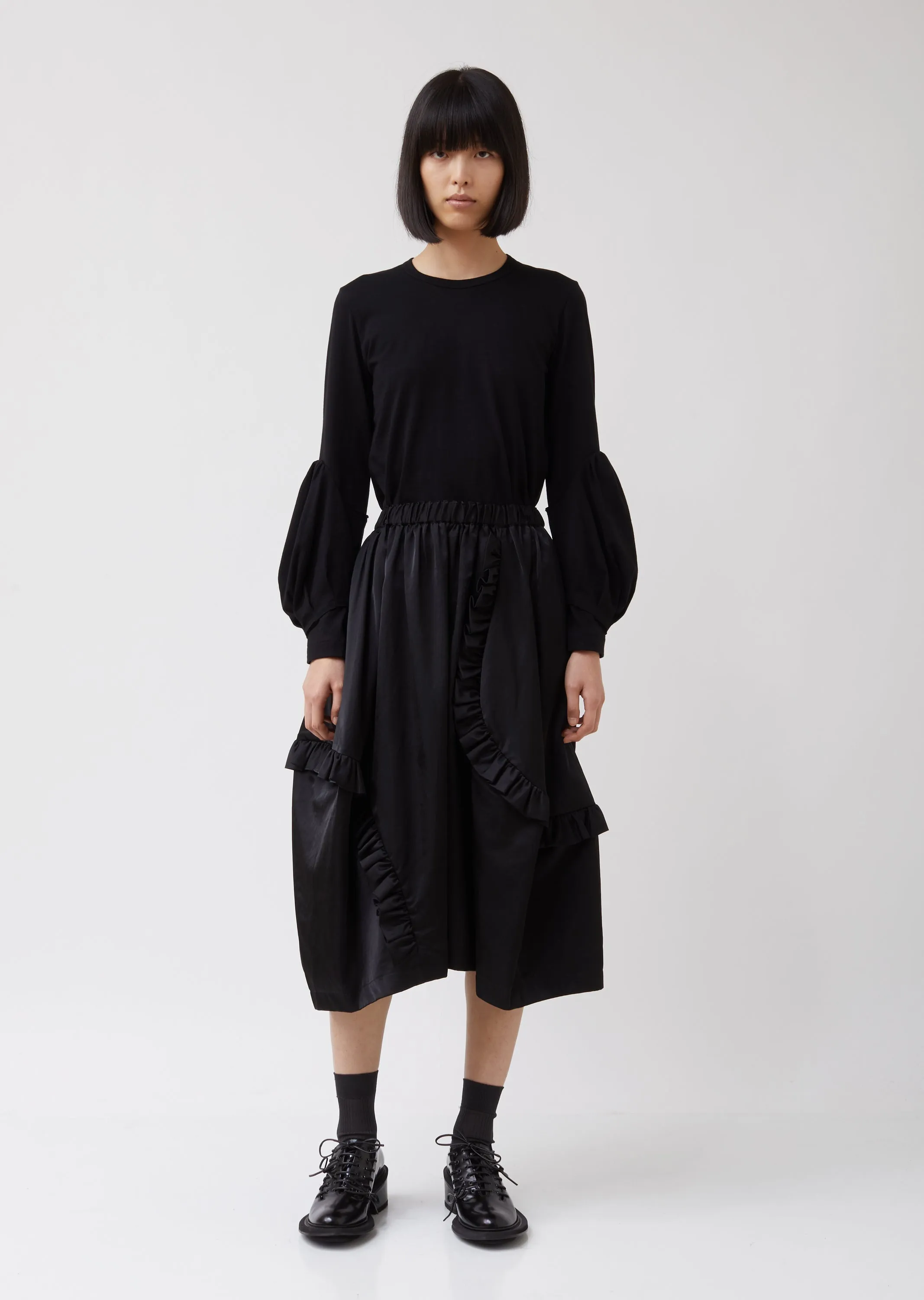 Nylon Twill Thin Skirt