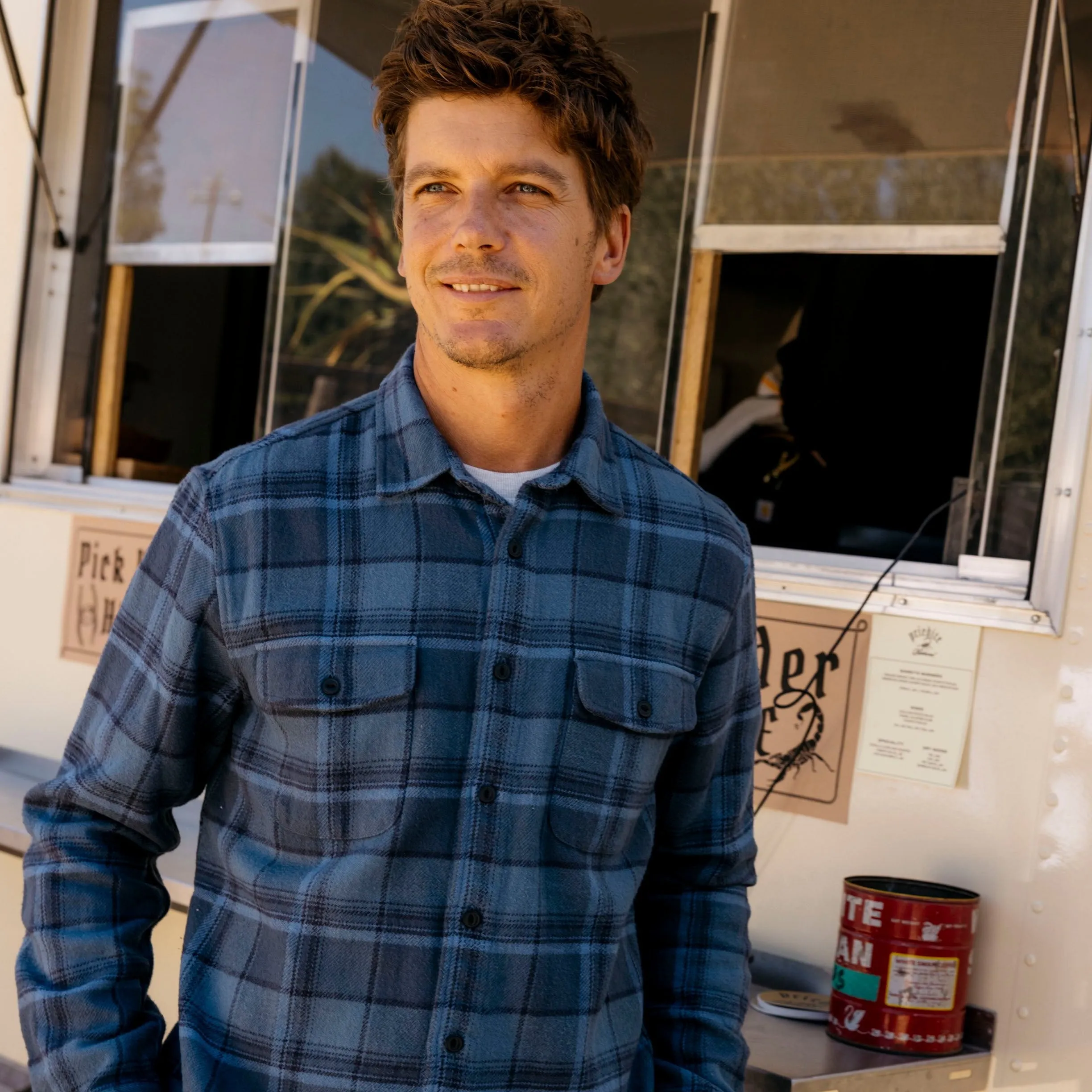 Scarboro Heritage Heavy Flannel - Navy Auburn