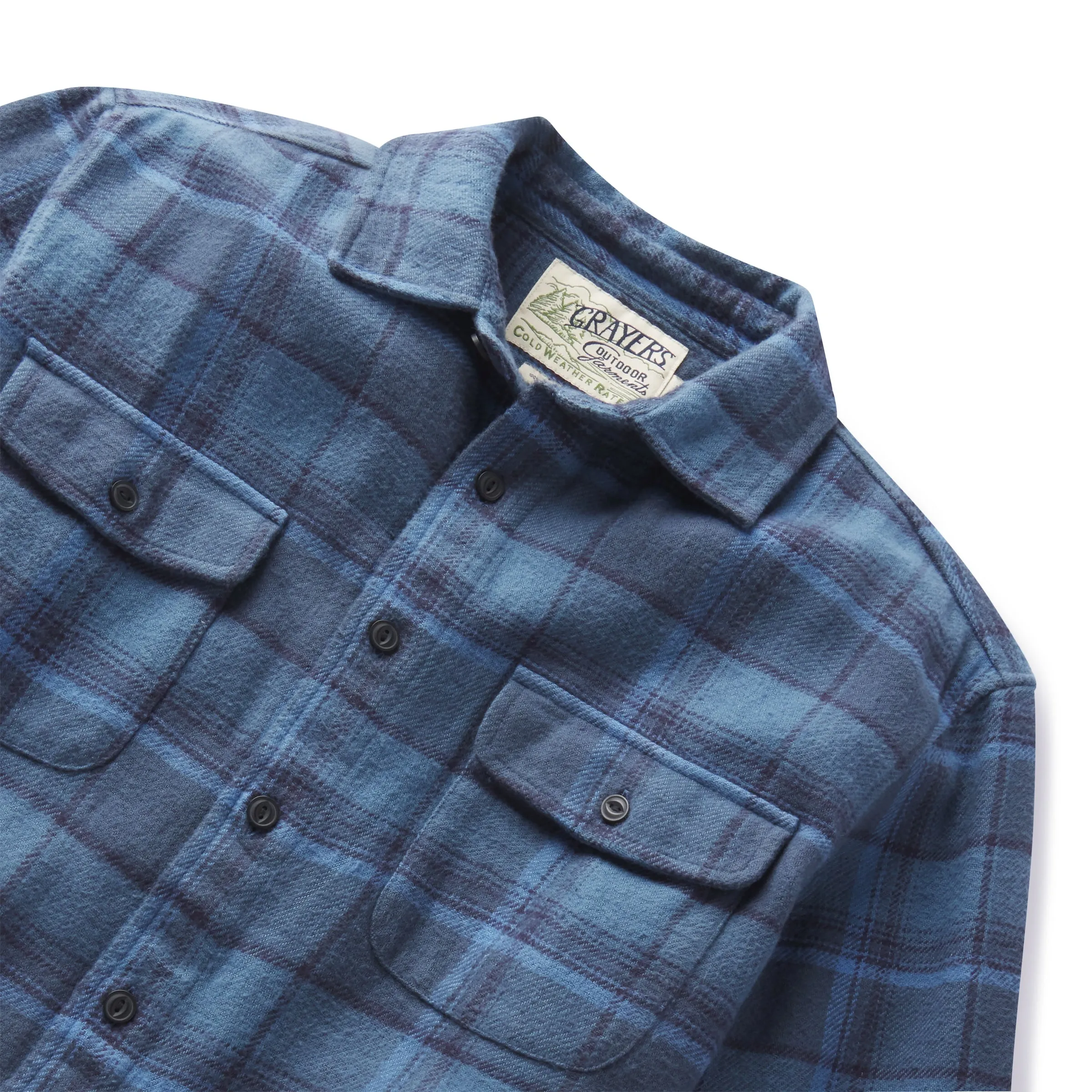 Scarboro Heritage Heavy Flannel - Navy Auburn