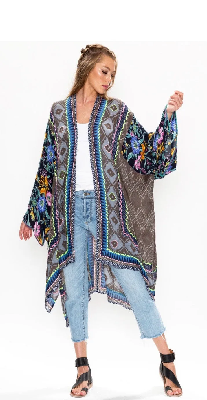 Tribal chic kimono