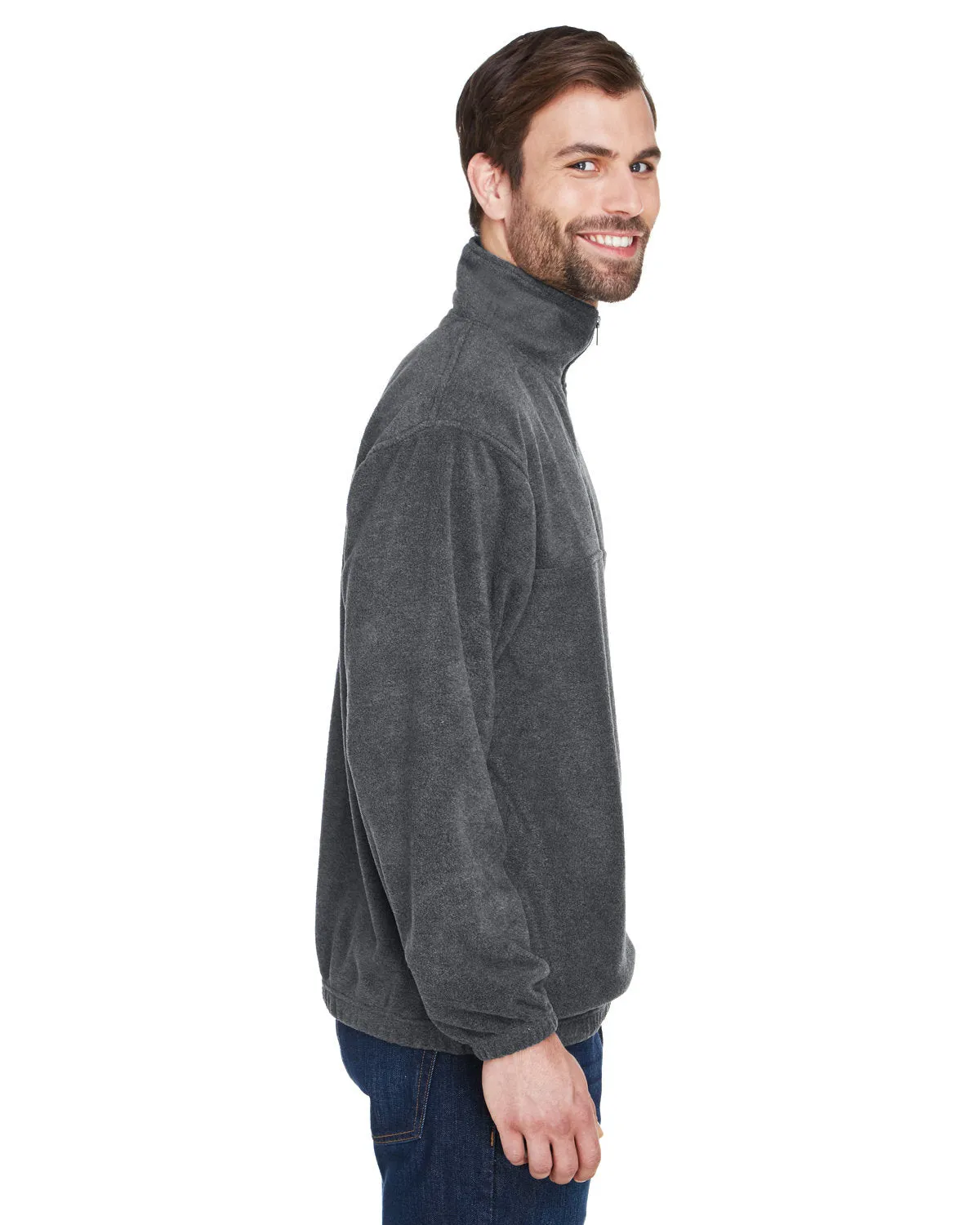 UltraClub 8480 Adult Iceberg Fleece Quarter-Zip Pullover